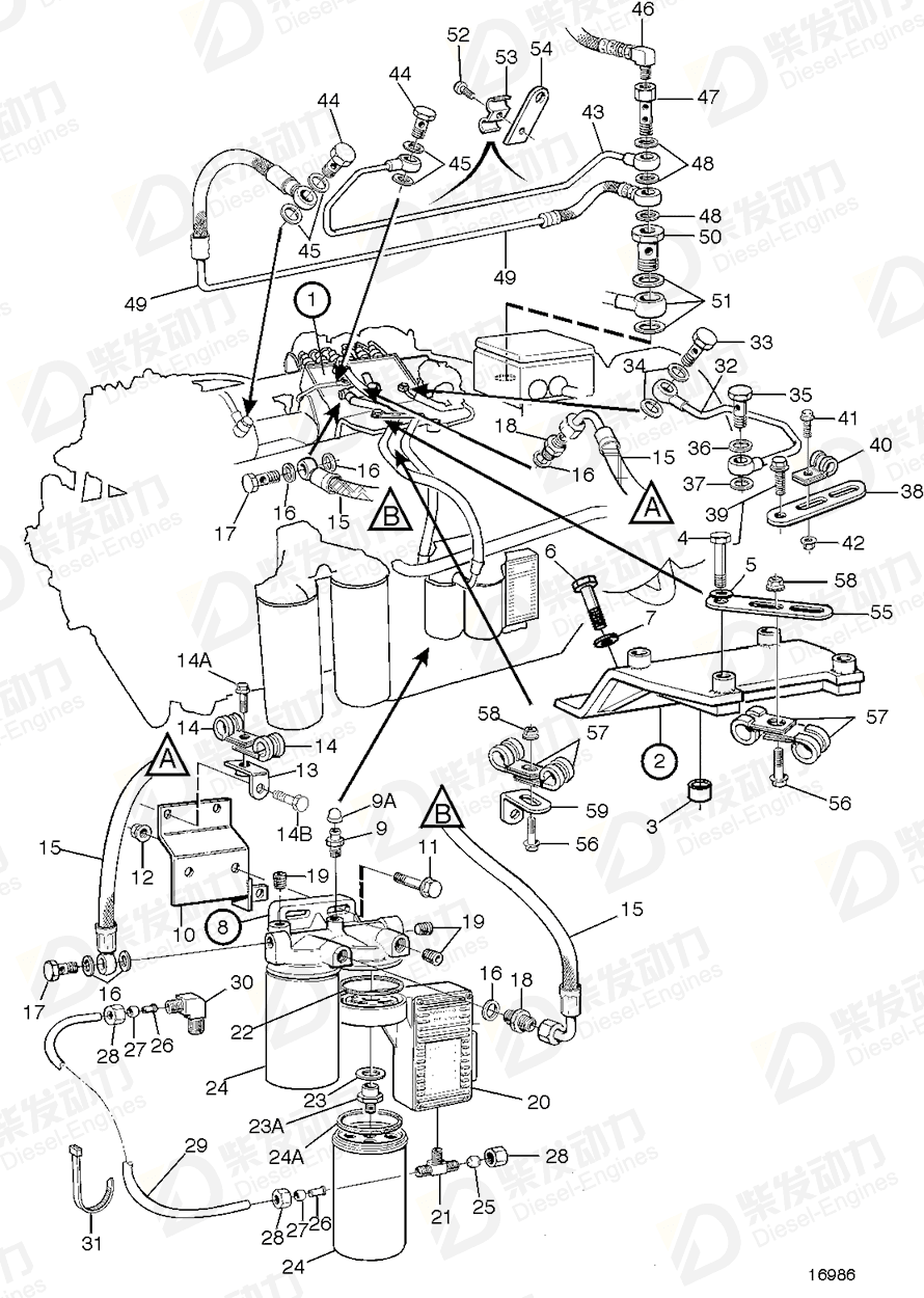 VOLVO Injection pump 425758 Drawing